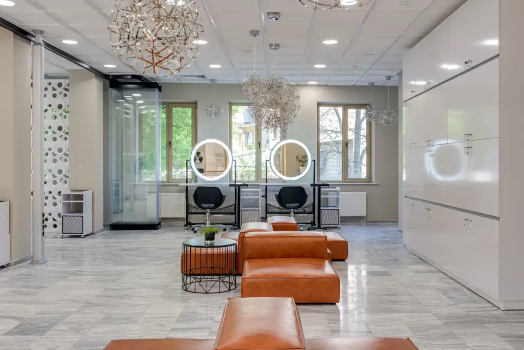 Stylish salon interior design in Dubai with modern vibe