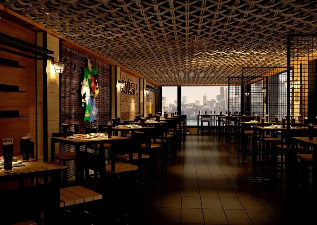 Modern restaurant interior design in Dubai with cozy ambiance