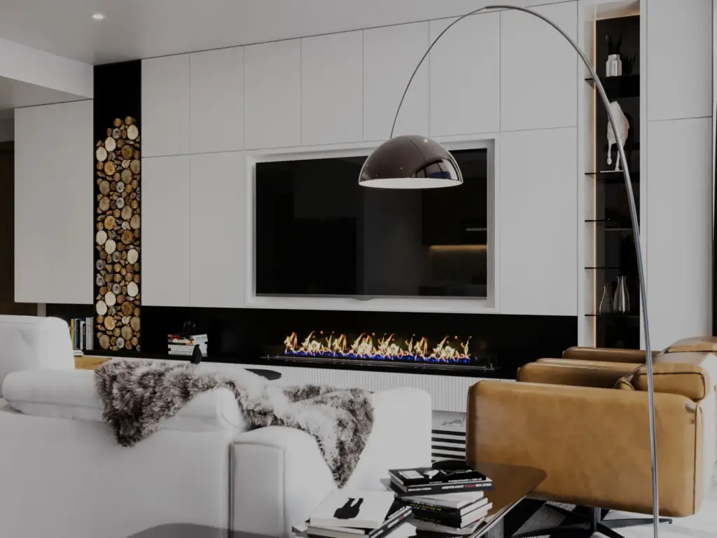 Elegant living room with luxury interior design elements