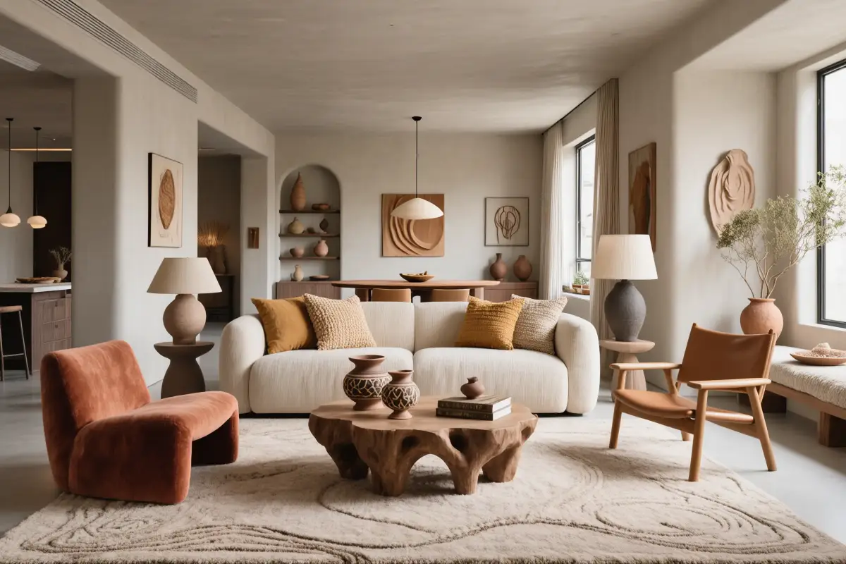 Living room interior as part of apartment interior design in Jumeirah Dubai